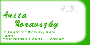 anita moravszky business card